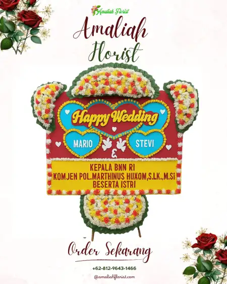 Papan Bunga Pernikahan Selapan